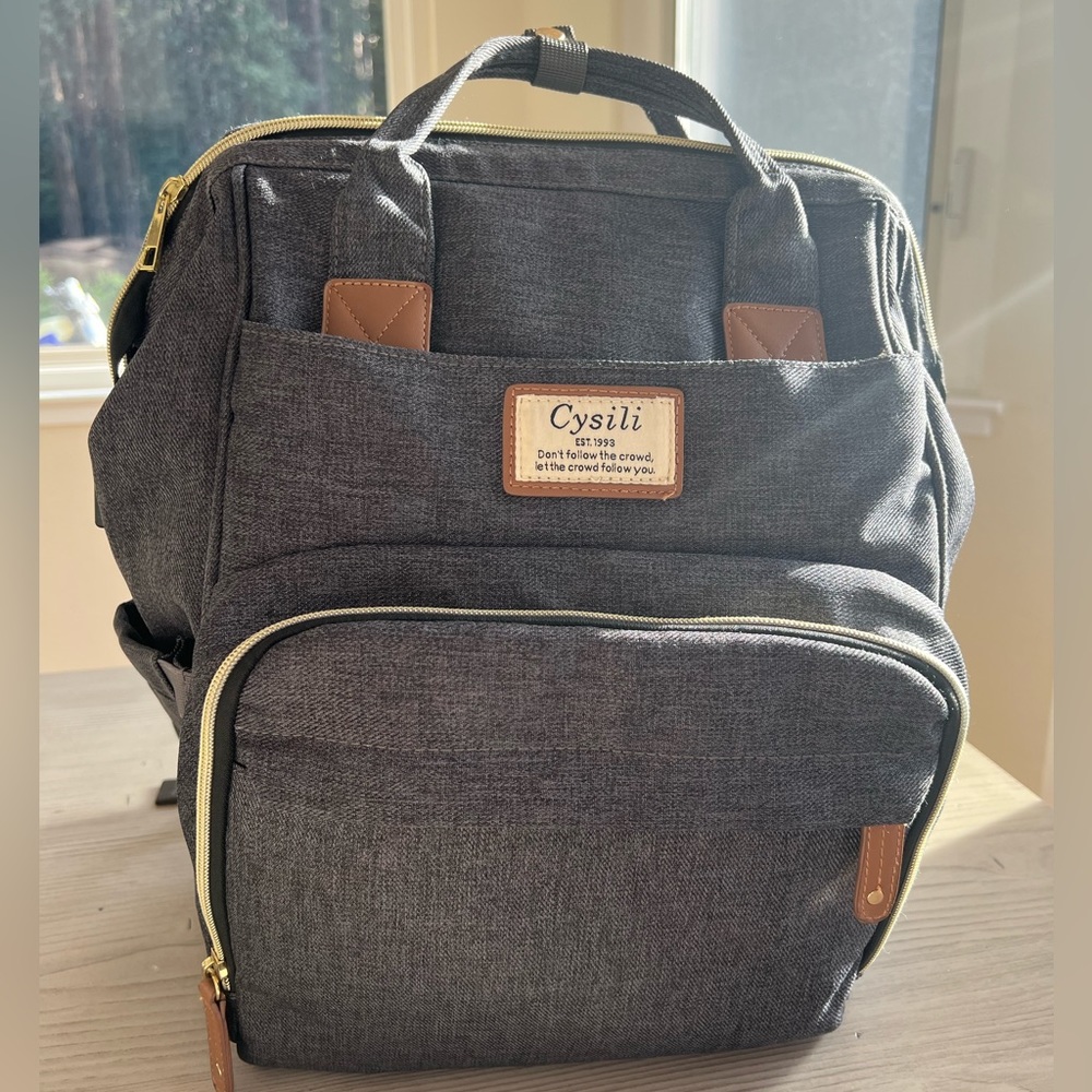 Cysili diaper bag, dark grey